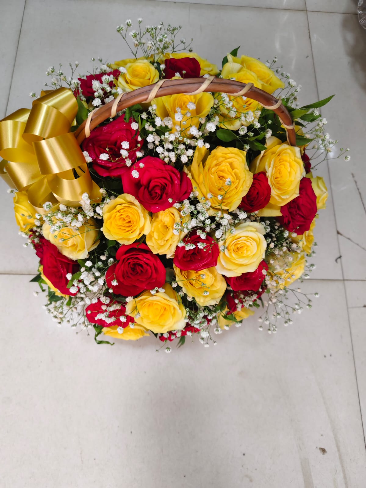 Rose Flower Basket